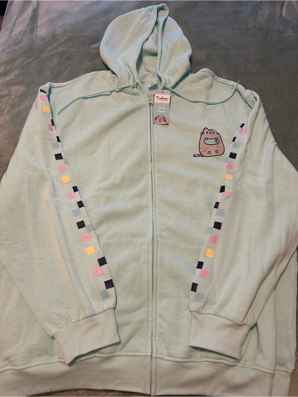 NWT Pusheen Gamer Mint Zip-Up Hoodie Jacket